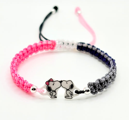 Pink/Black Dog Bracelet
