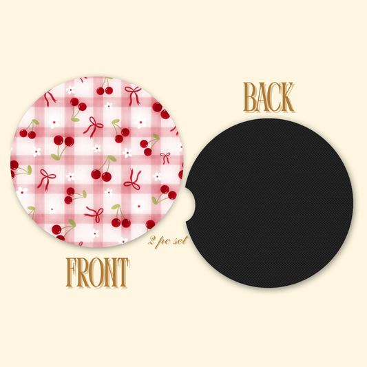 Cherry Car Coasters