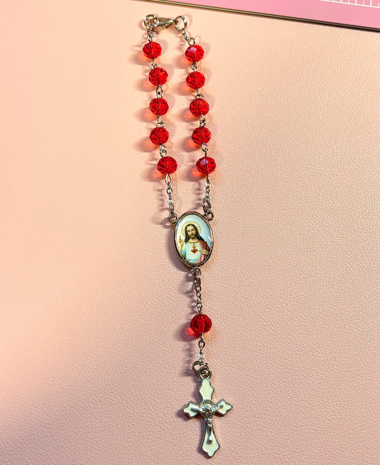 Sacred Heart of Jesus Car Rosary