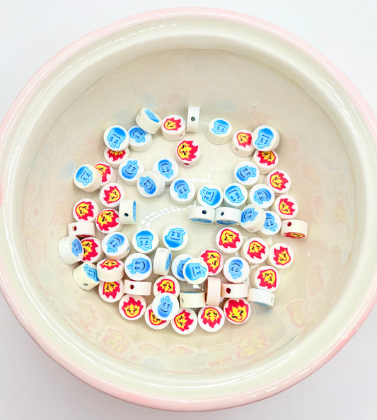 Water Boy & Fire Girl 9mm Beads