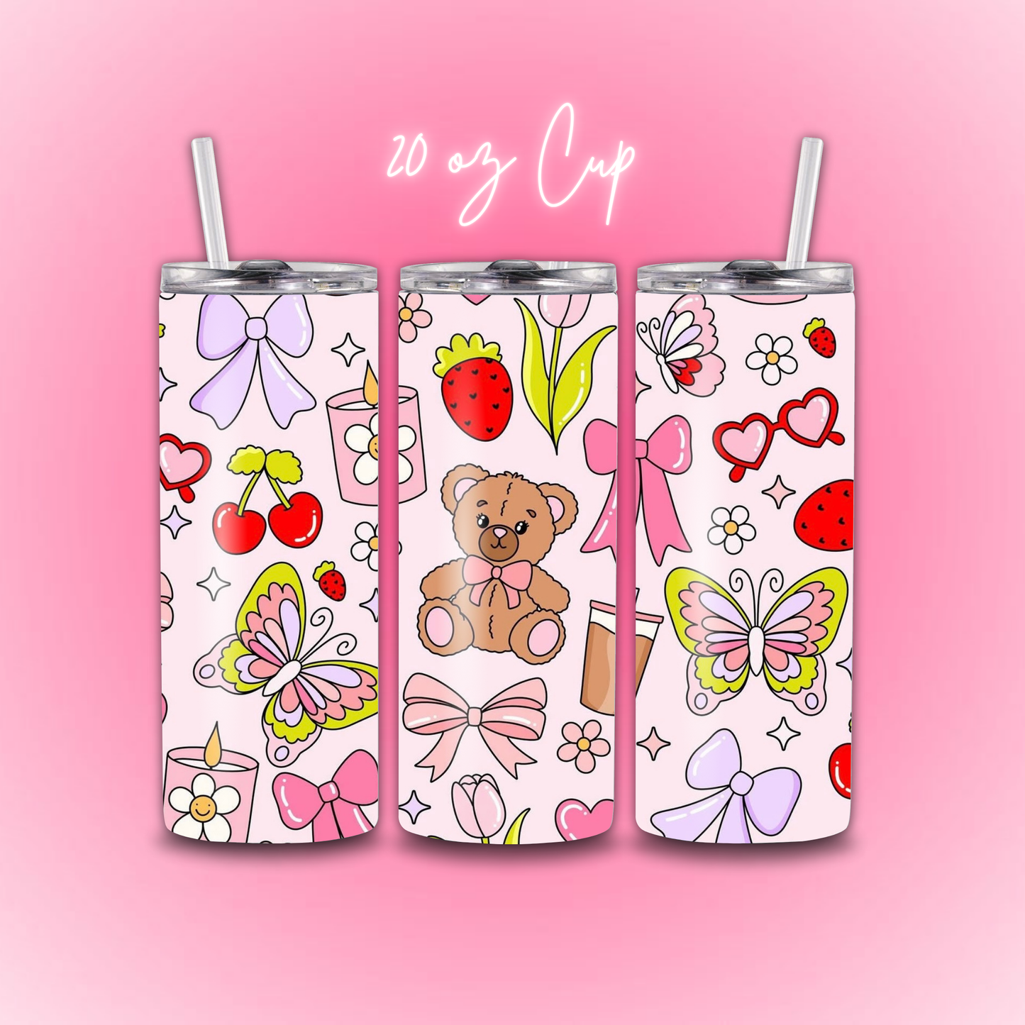 Pink Coquette Tumbler Cup