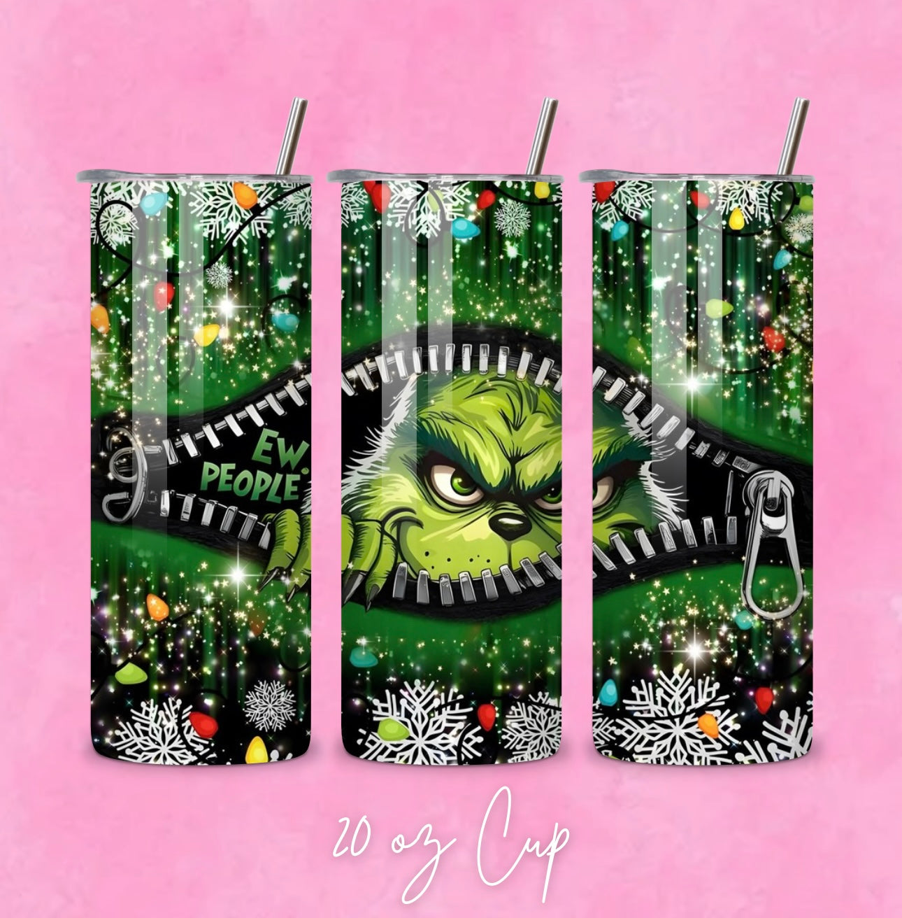 Green Christmas Tumbler