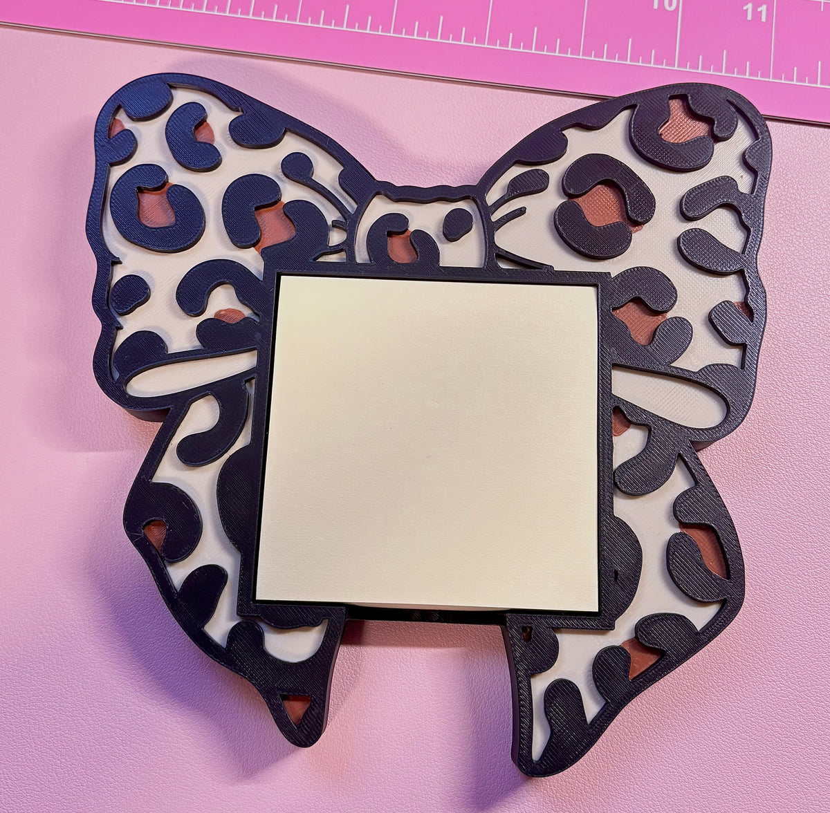 Cheetah Bow Stick Note Pad