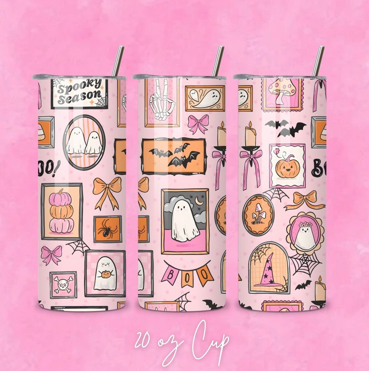 Pink Spooky Tumbler