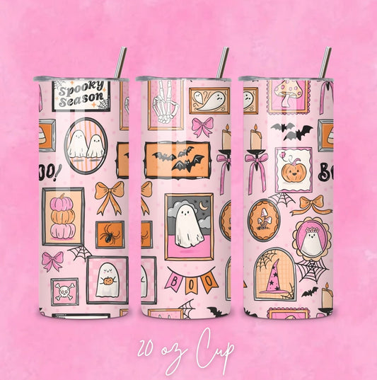 Pink Spooky Tumbler