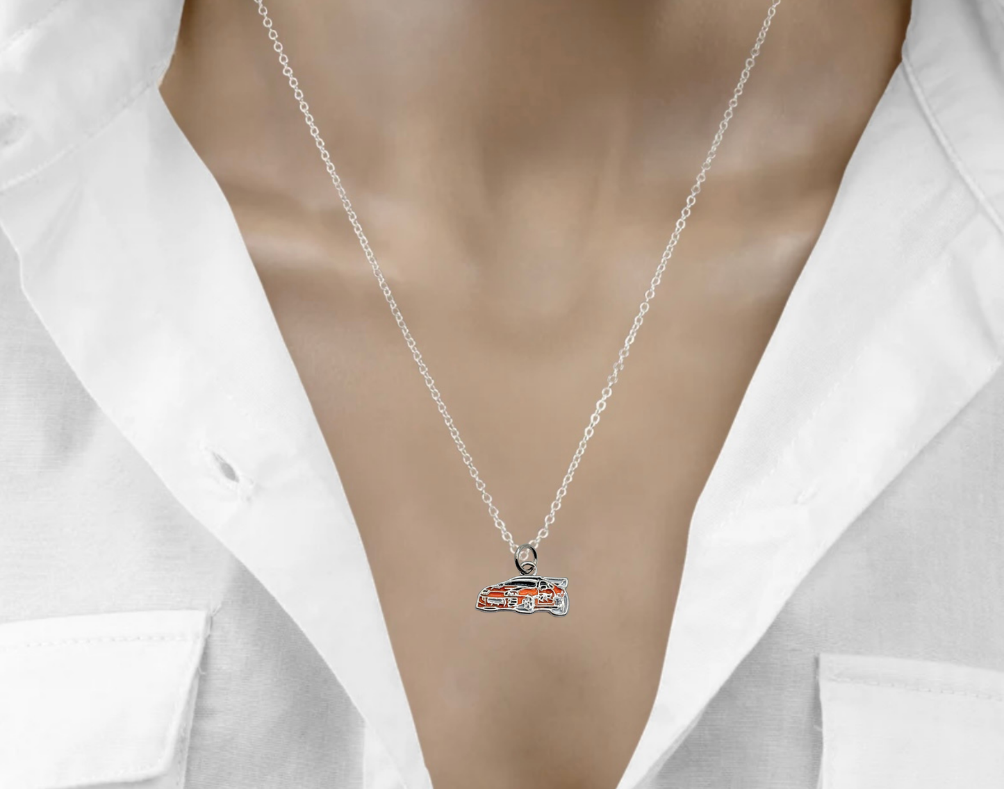 Orange Car Necklace
