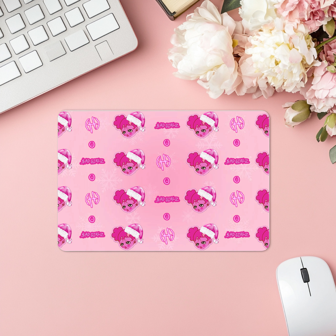 Pink Sad Girlz Mouse Pad