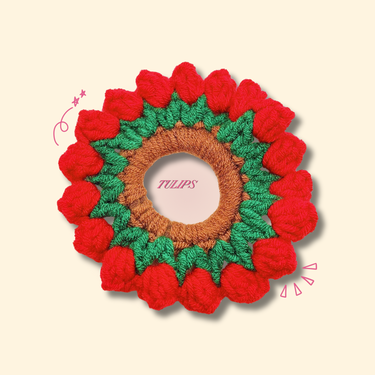 Red Tulips Scrunchie