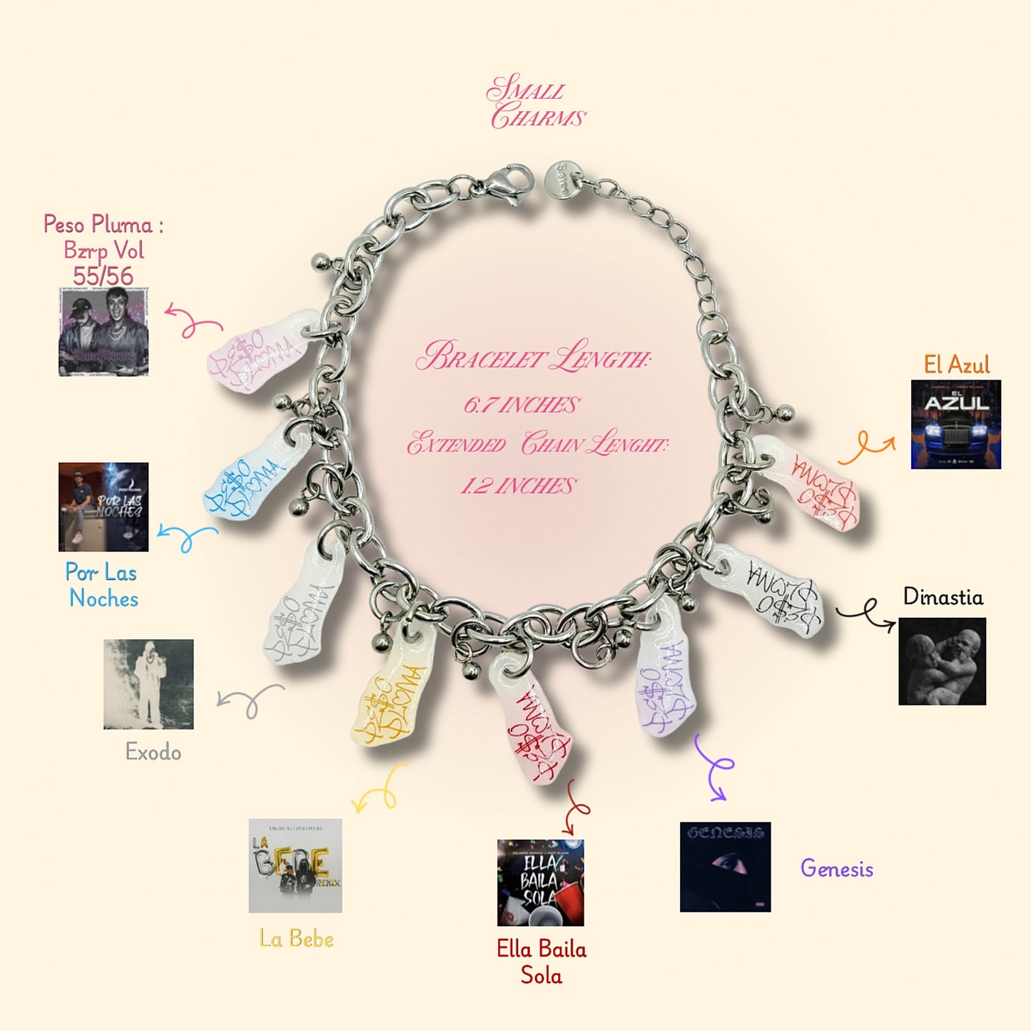 Peso Pluma Charm Bracelet