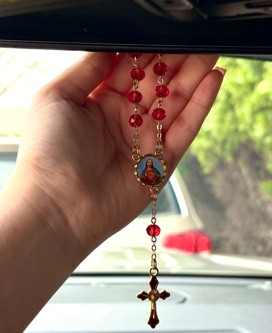 Sacred Heart of Jesus Car Rosary