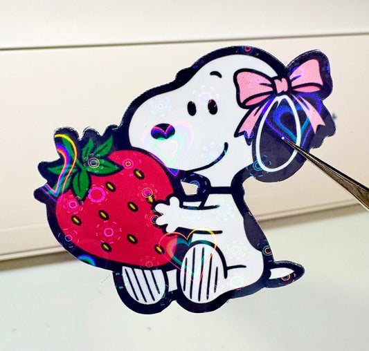 Strawberry Dog Sticker