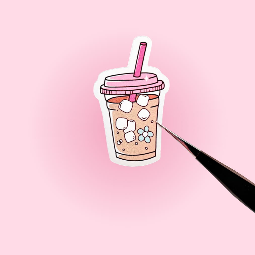 Pink Coffee Sticker