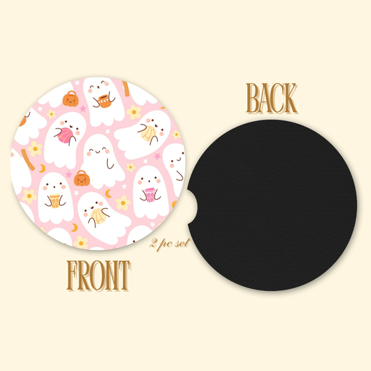 Cute Ghost Car Coasters