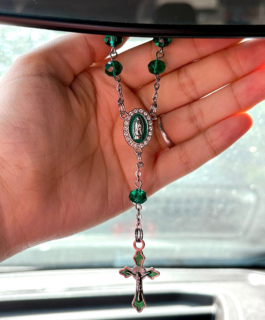 Silver Car Rosary