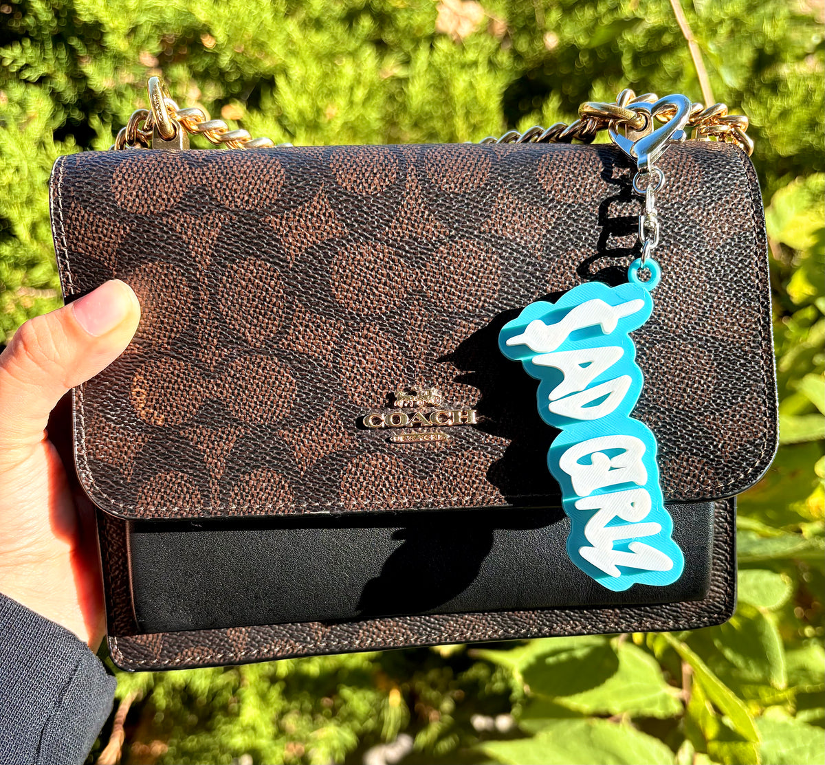 Blue Sad Girlz Bag Keychain