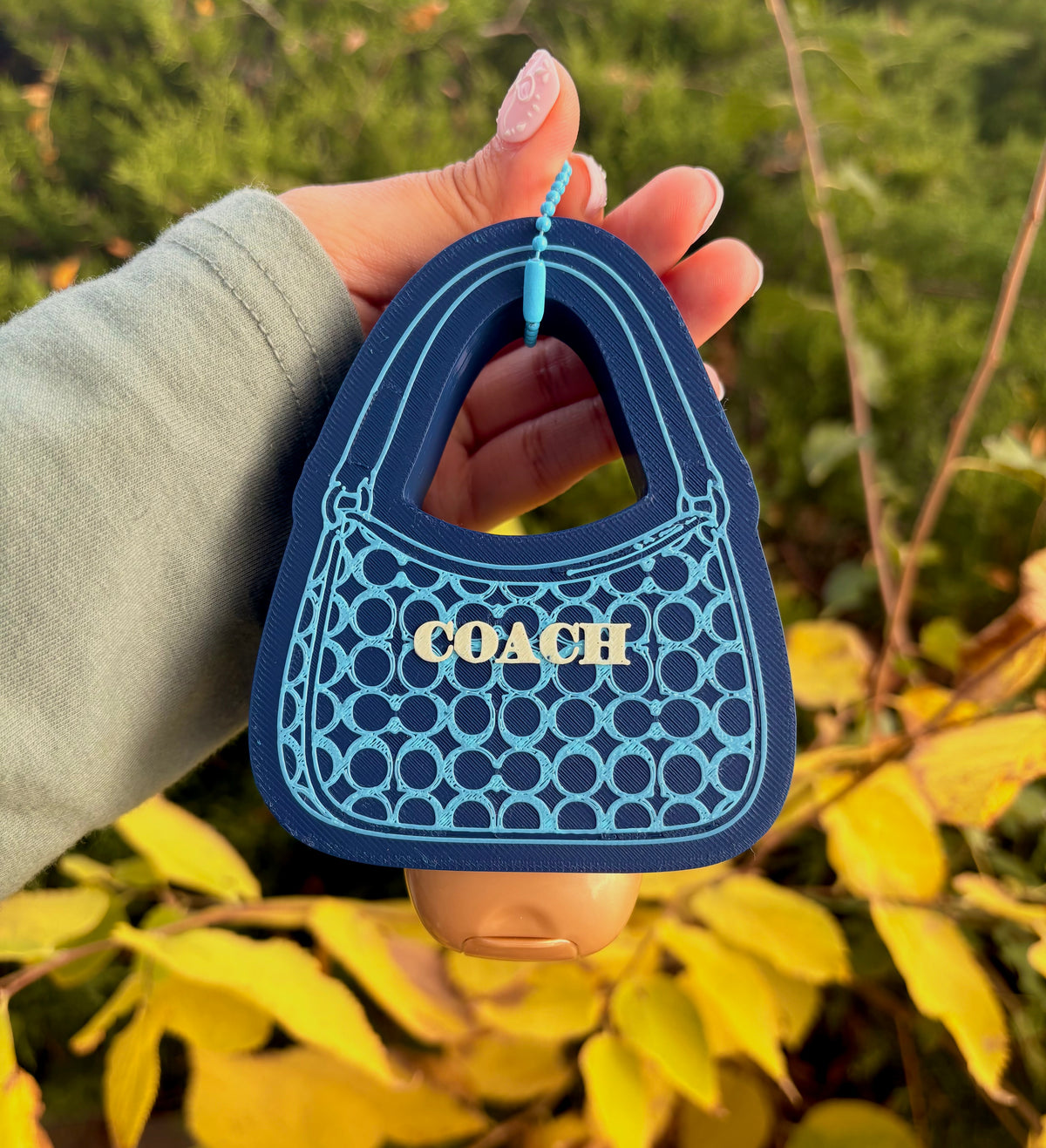 Blue Bag Hand Sanitizer Holder